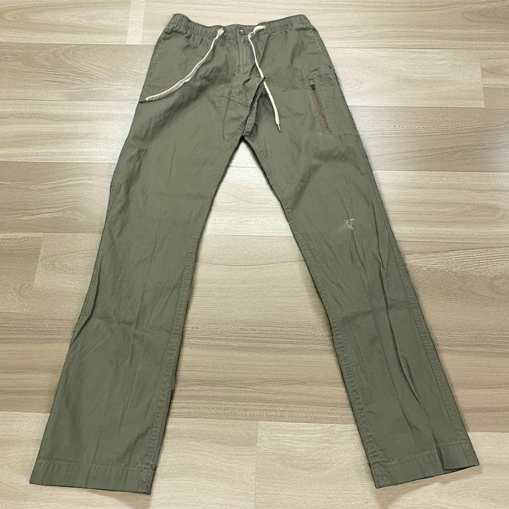 Vuori Mens Olive Green Medium Drawstring Pants‎ Activewear Casual Lightweight